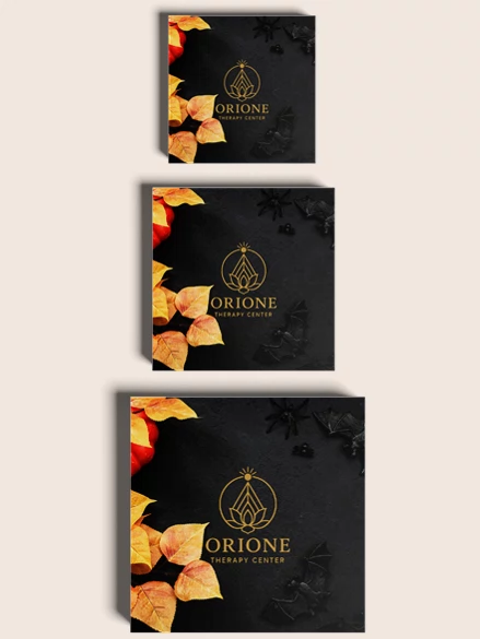 Les trois boîtes mystère Orione : petite, moyenne et grande taille